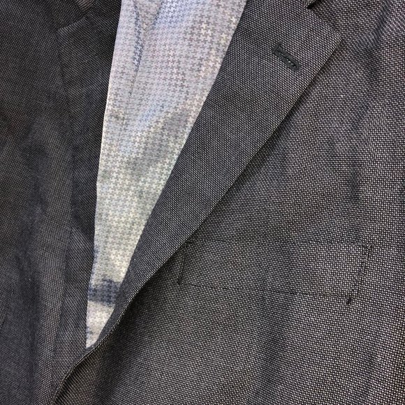 Andrew Fezza Blazer Mens 38R Gray Single Breast 2 Button Double Vent Suit Jacket - Picture 5 of 10